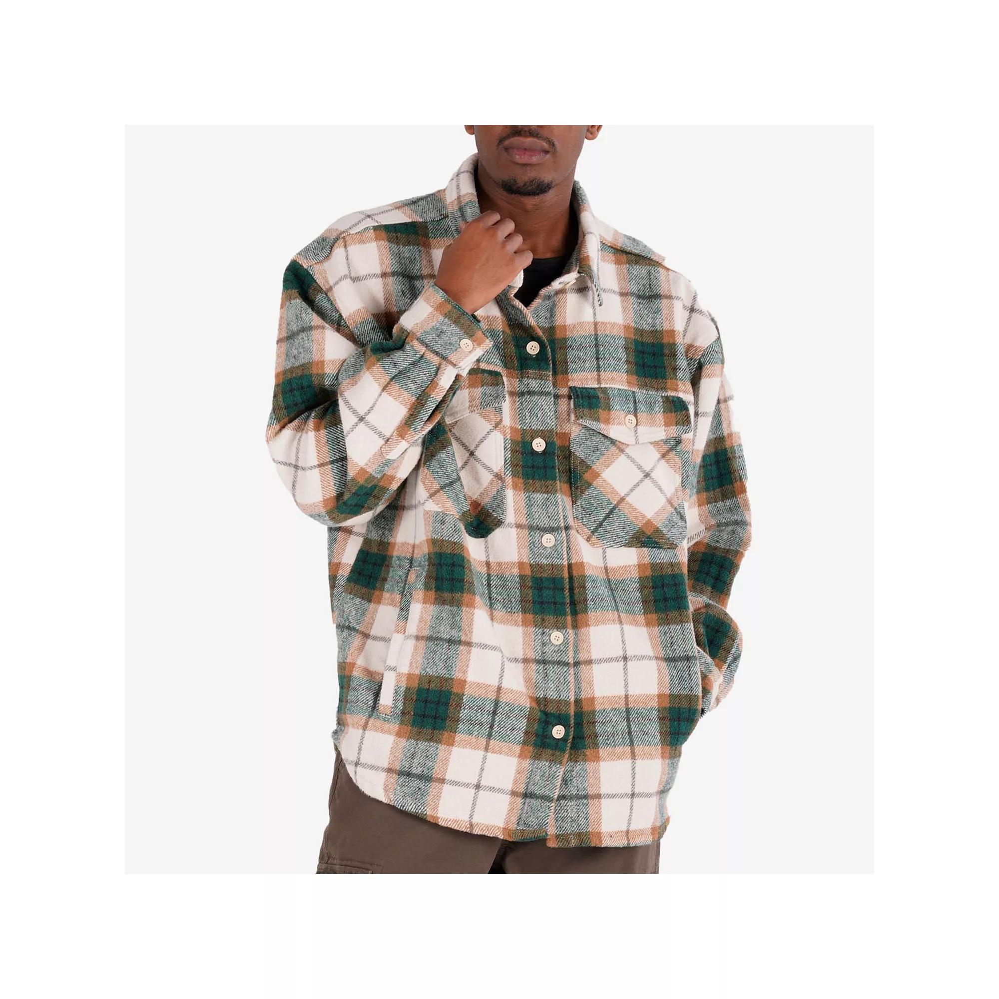 Men's Caliber Denim Co. Lumber Jack Plaid Flannel Shacket,  Product Image