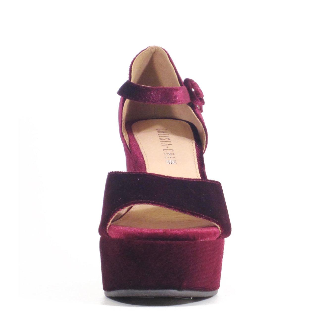 Quill Velvet Platform Heels Product Image