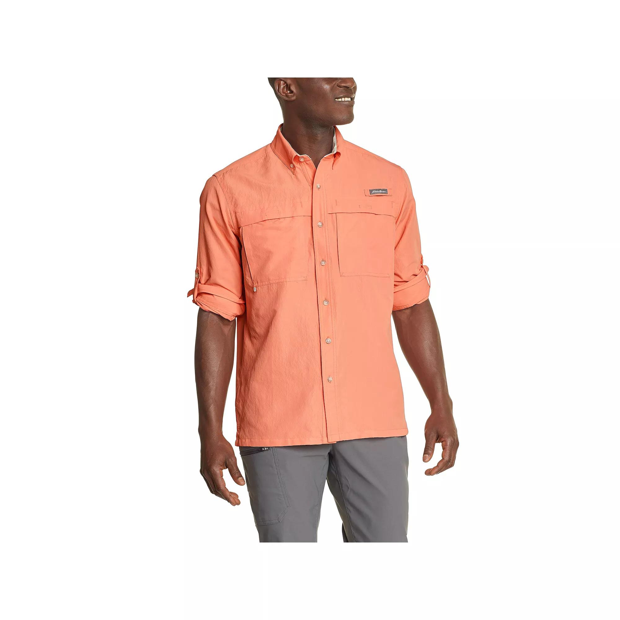 Big & Tall Eddie Bauer Ripstop Guide Long Sleeve Button Down Shirt, Men's,  Product Image