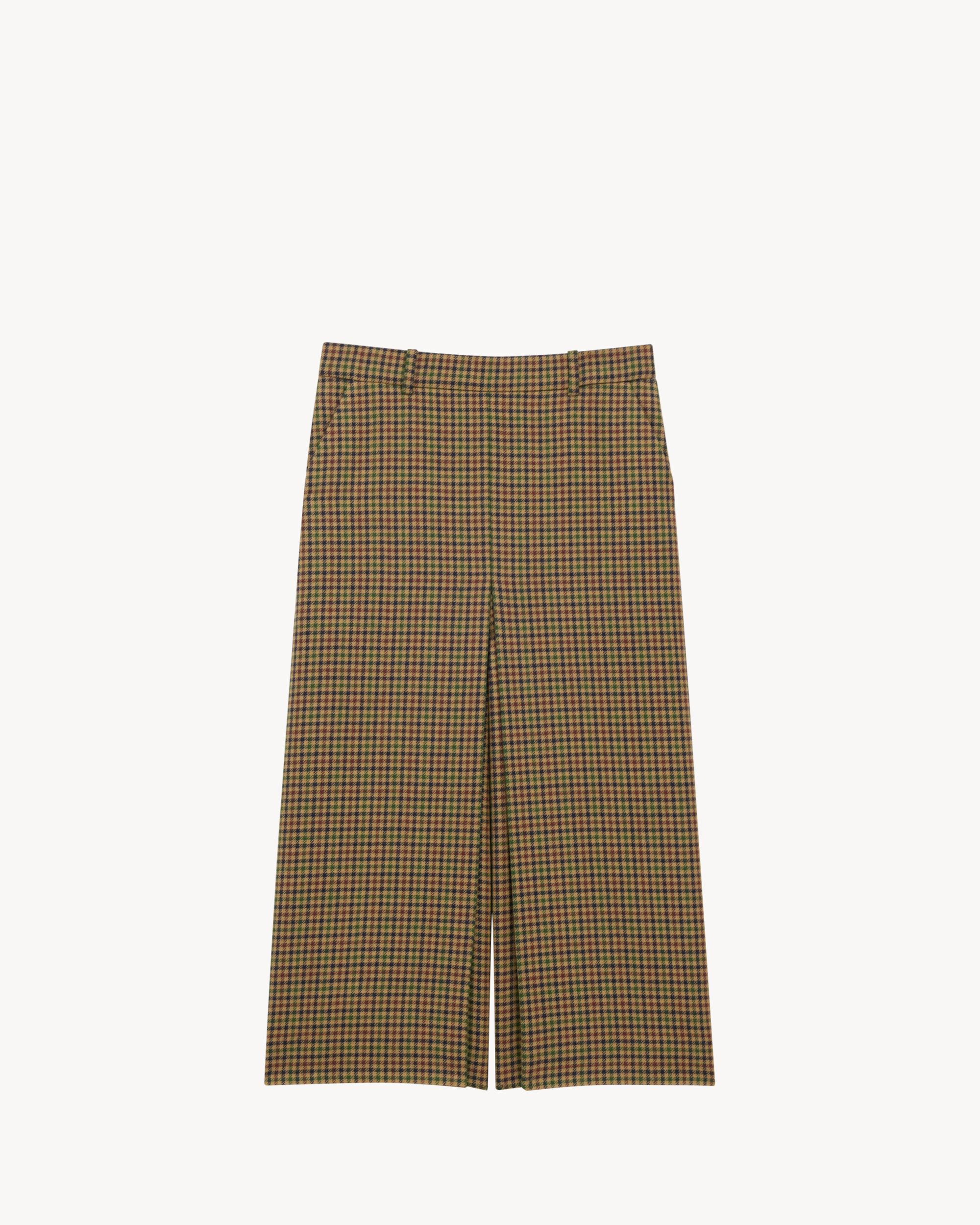 culottes in wool check Product Image