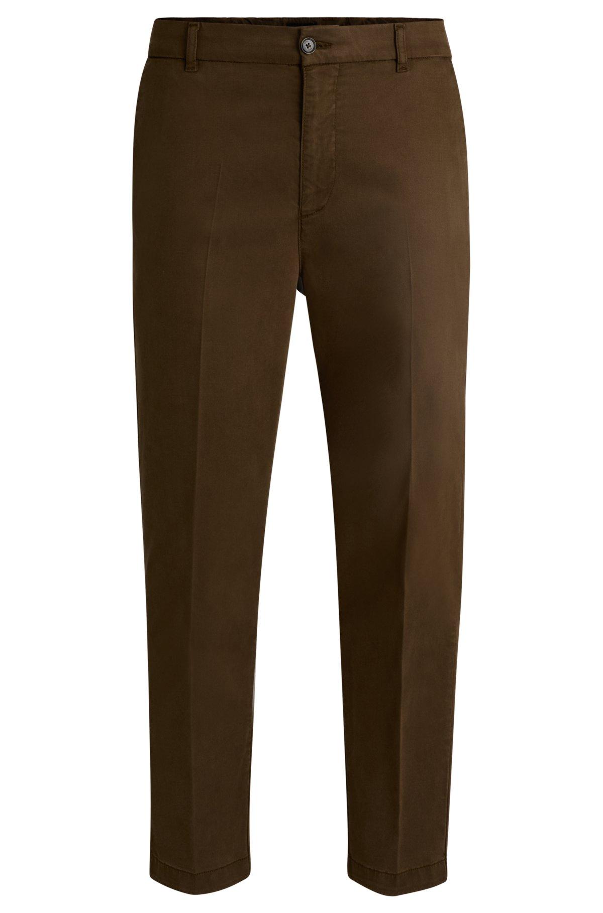 Tapered-fit regular-rise trousers in stretch twill Product Image