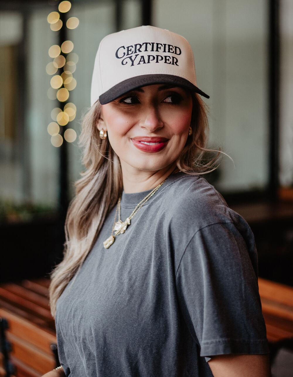 KATYDID Certified Yapper Two-Toned Vintage Hat - BLACK Product Image