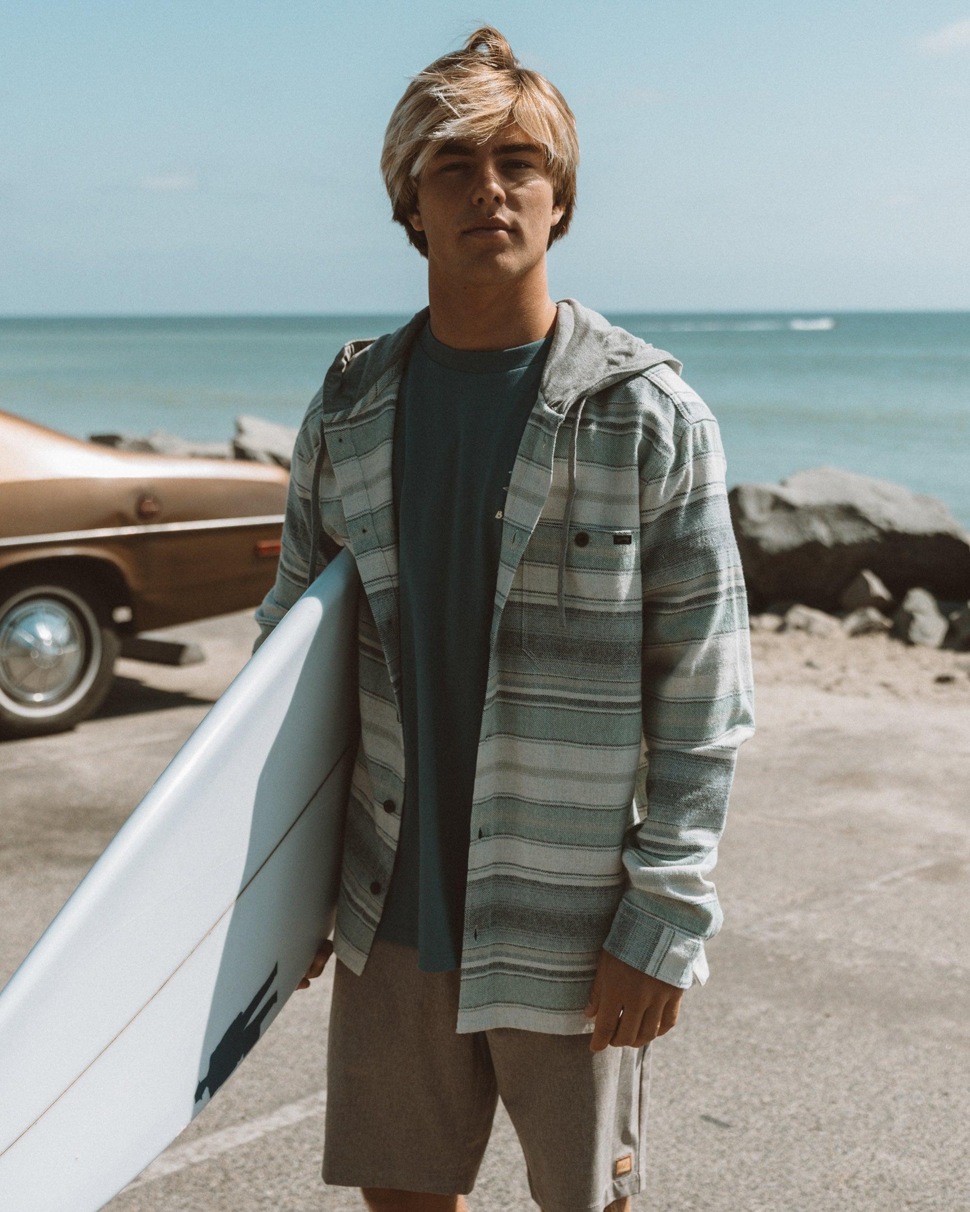 Baja Long Sleeve Flannel Shirt - Oatmeal Male Product Image