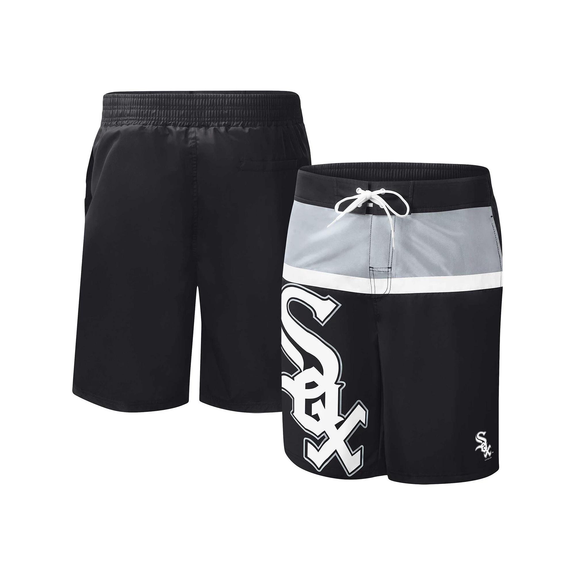 Men's G-III Sports by Carl Banks Black Chicago White Sox Sea Wind Swim Shorts,  Product Image