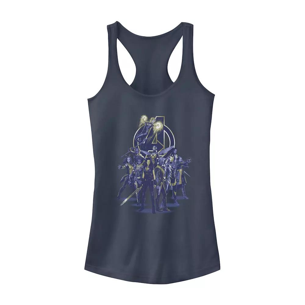 Juniors' Marvel Blue Hue Women Avengers Logo Tank Top, Girl's,  Product Image
