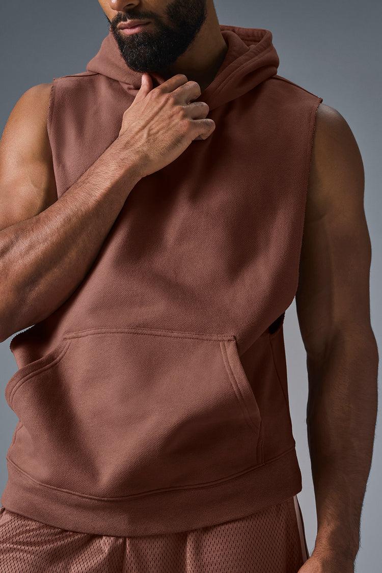 Renown Sleeveless Hoodie - Chestnut Product Image