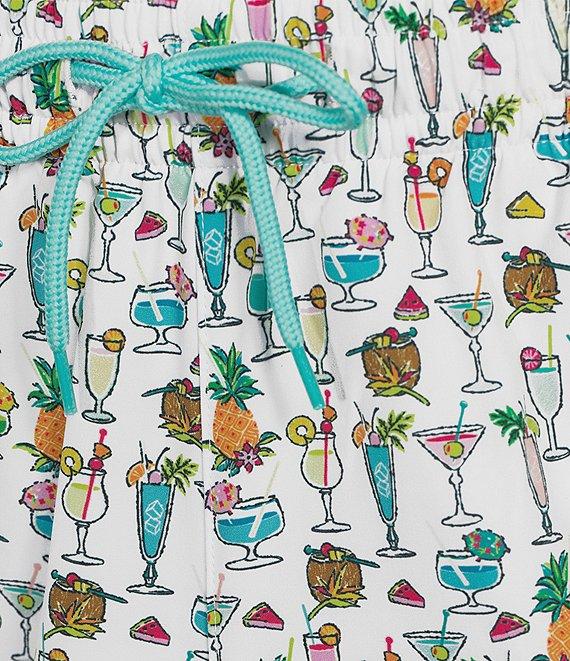 Caribbean Beach Drinks 6#double; Inseam Cabana Swim Trunks Product Image