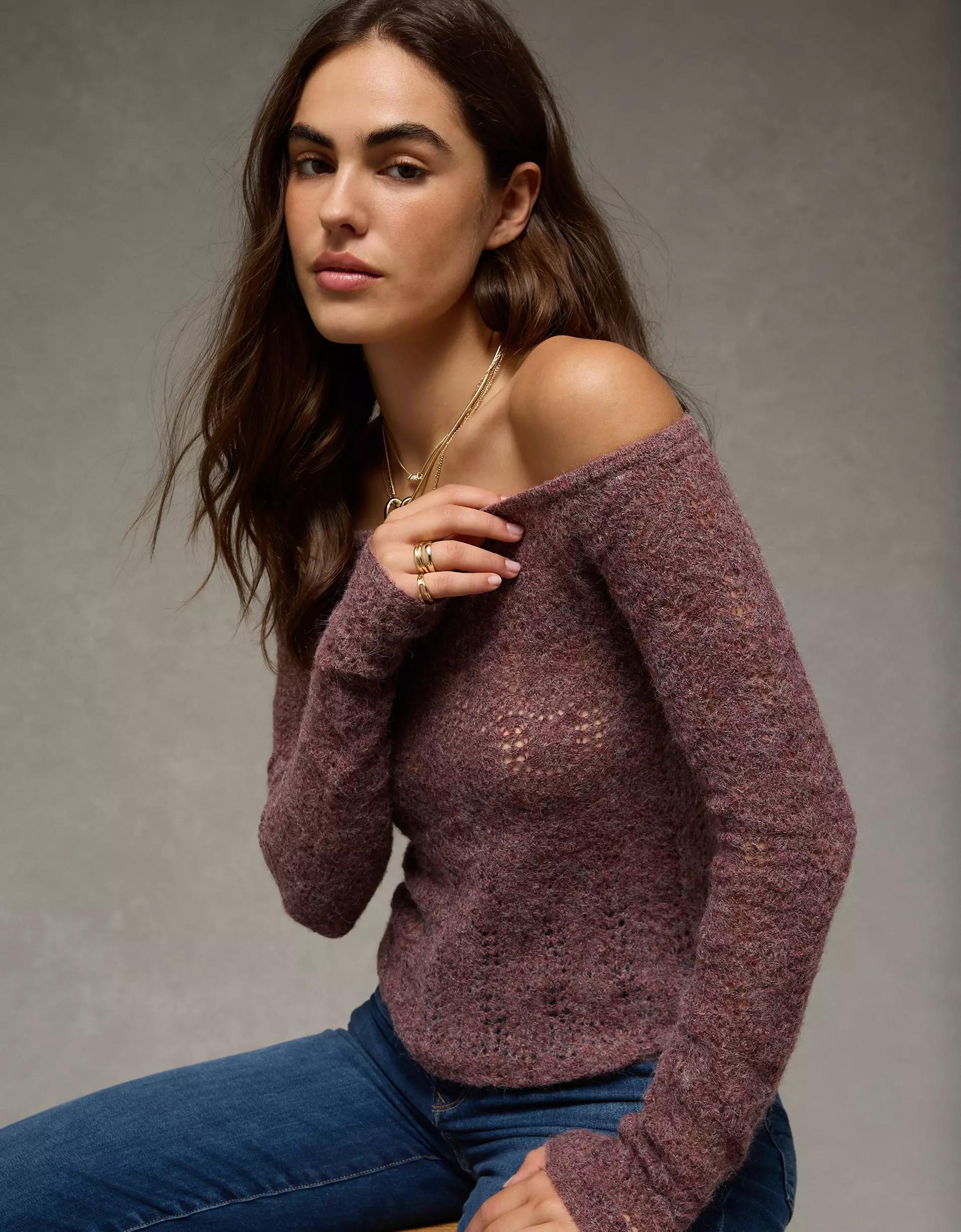 AE Off-The-Shoulder Sweater  Product Image