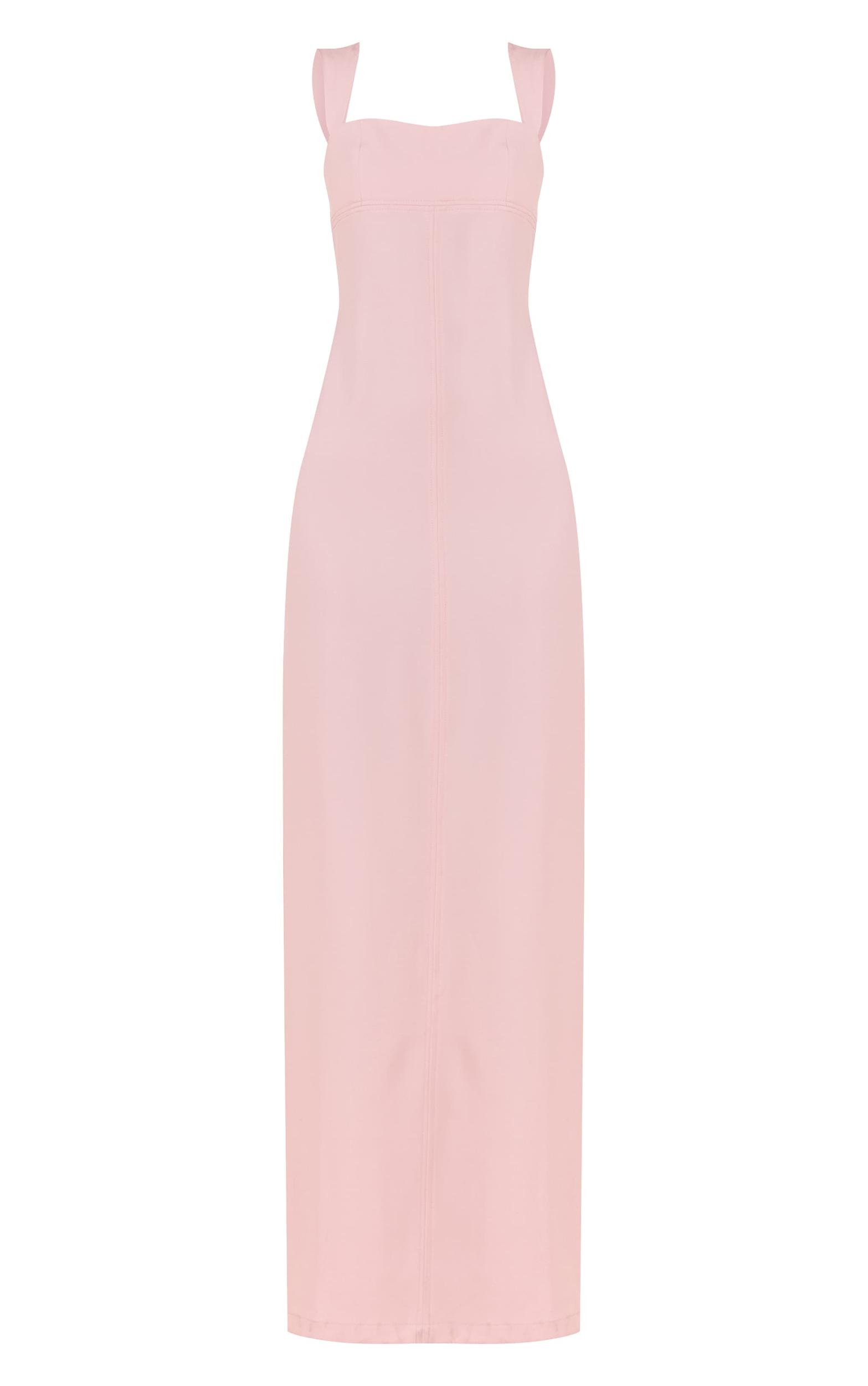 Blush Tailored Woven Strappy Maxi Dress Product Image