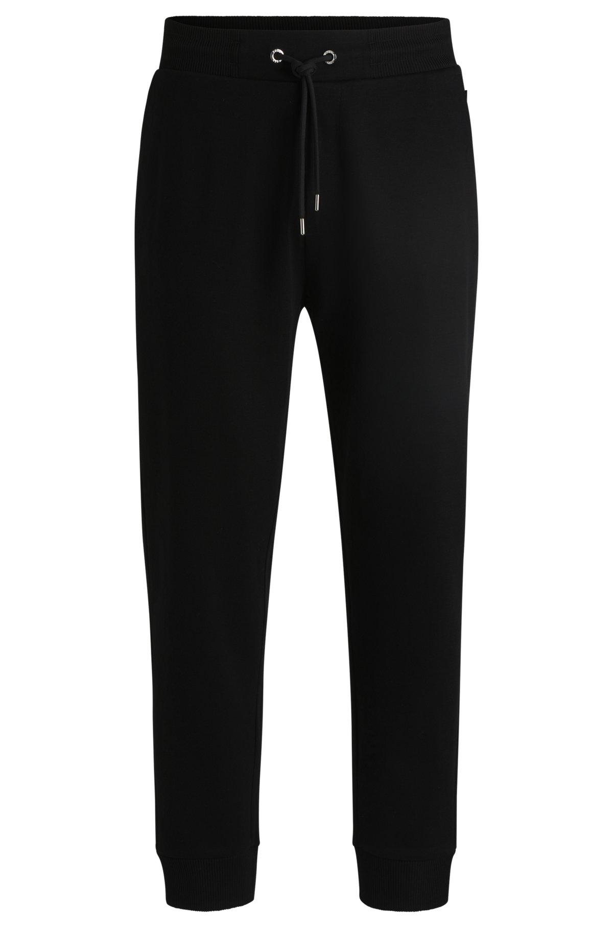 Mercerized-cotton tracksuit bottoms with stripe waistband Product Image