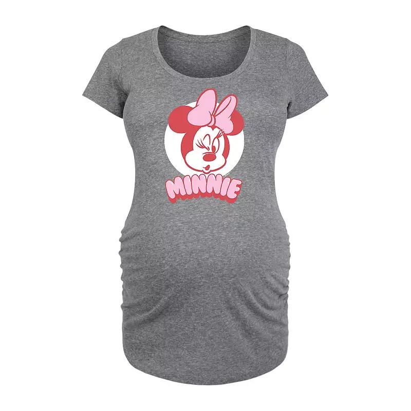 Disney's Minnie Mouse Maternity Pink Graphic Tee, Women's,  Product Image