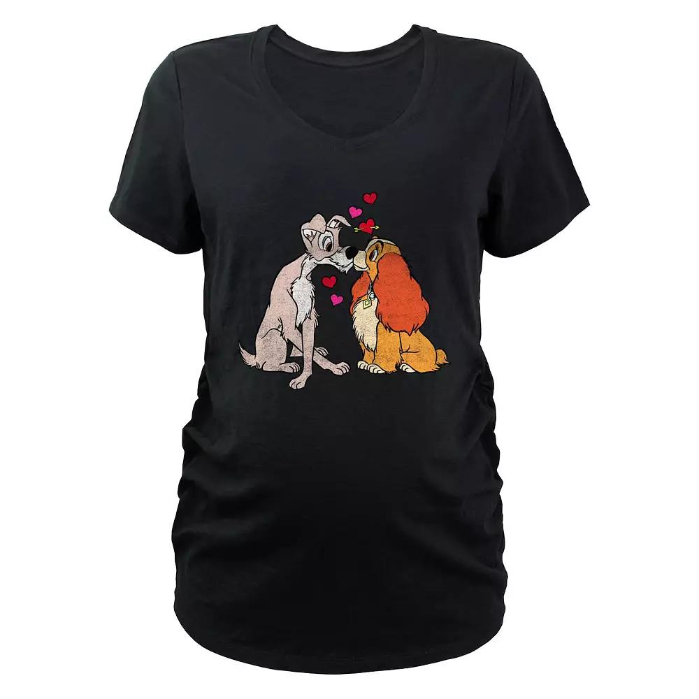Disney's Lady And The Tramp Puppy Love Maternity Graphic Tee, Women's,  Product Image