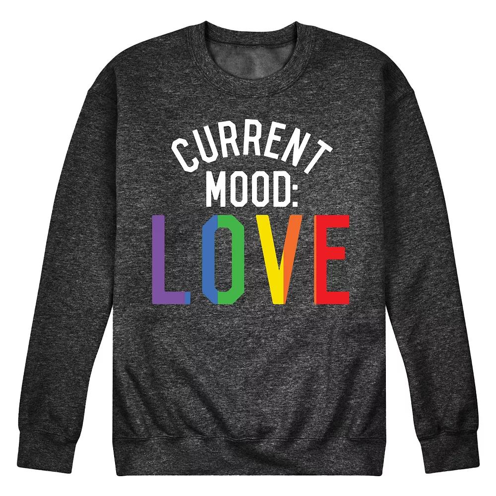 Men's Current Mood Love Fleece Sweatshirt,  Product Image