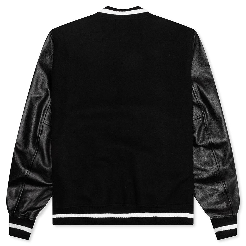 Wool and Leather 4G Varsity Jacket - Black Male Product Image