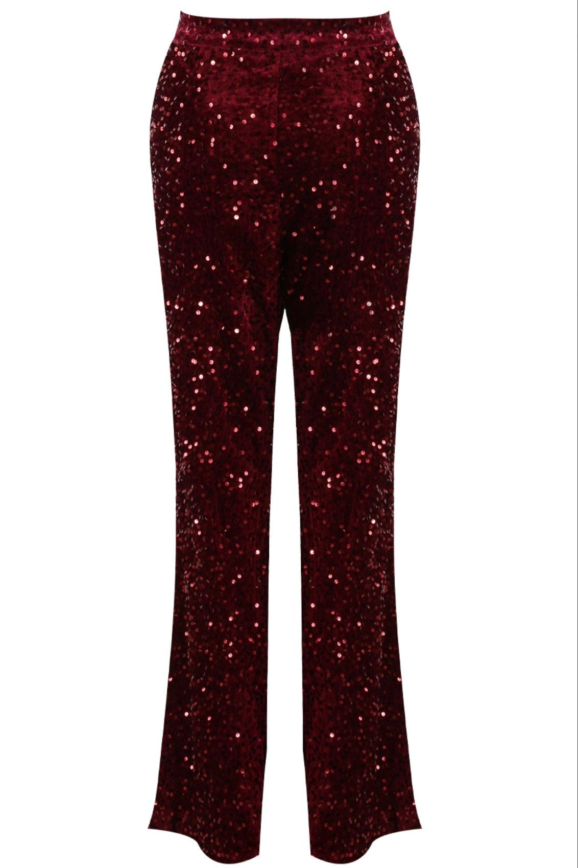 CELESTE SEQUIN TROUSERS Product Image