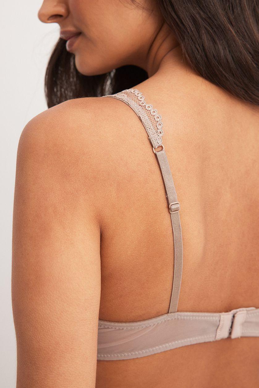 Wide Strap Lace Balconette Bra Product Image