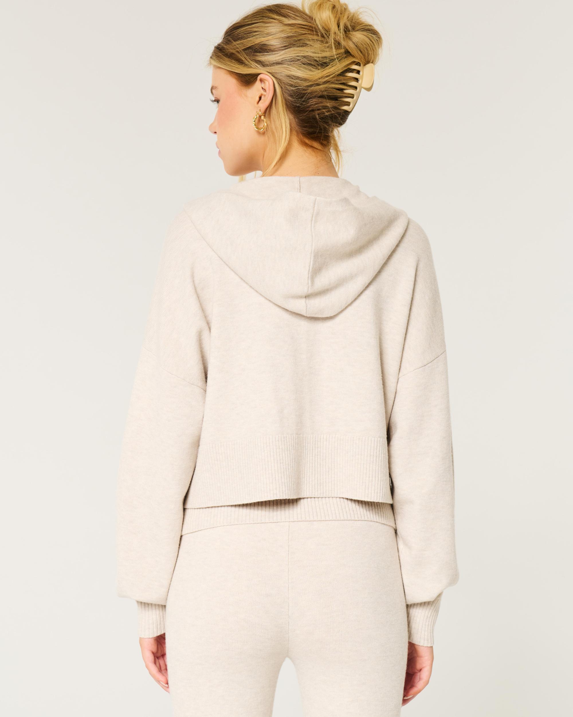 Gilly Hicks Sweater-Knit Zip-Up Hoodie Product Image