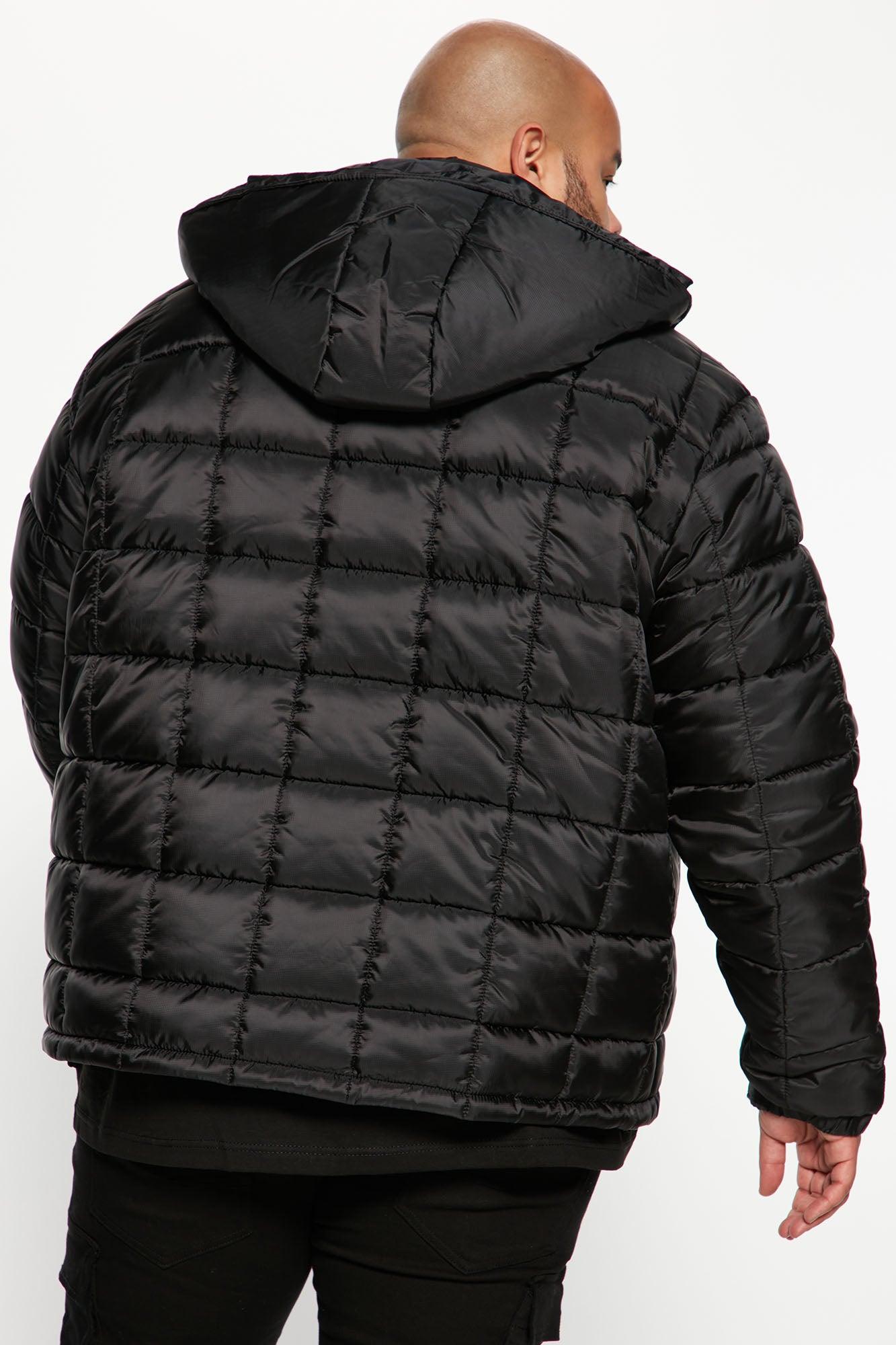 Grenade Like Hooded Puffer Jacket - Black Product Image