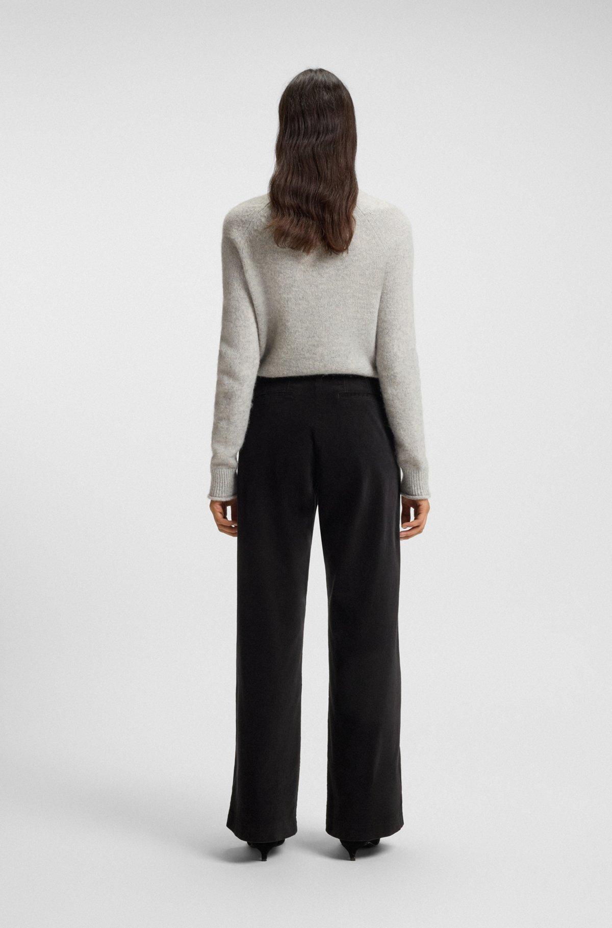 Straight-leg trousers in stretch-cotton velvet Product Image