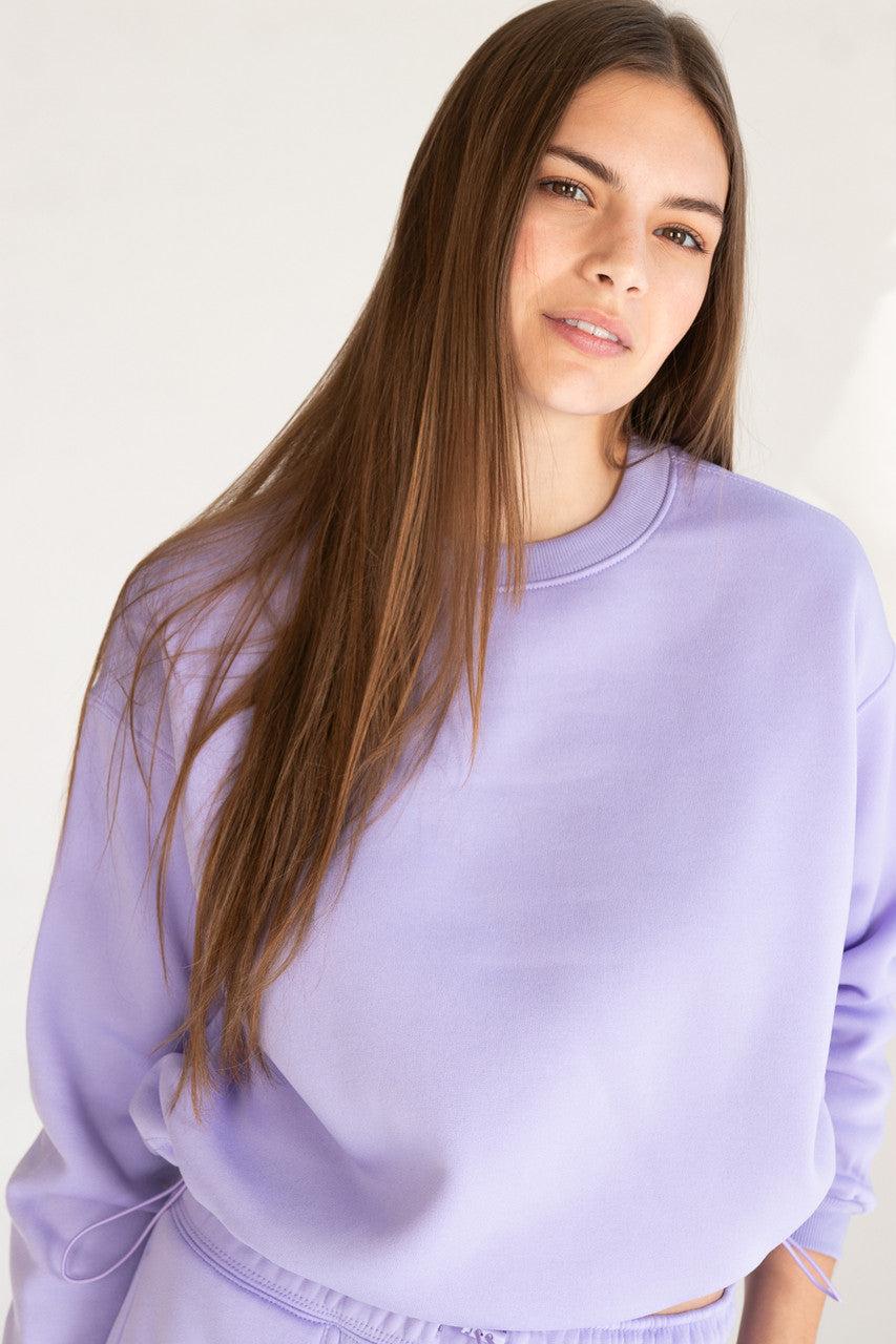 Drawstring Crop Sweatshirt Product Image