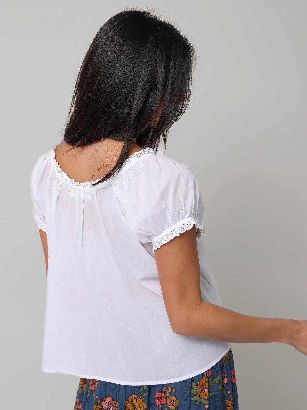 Sweet Nothings Embroidered Cotton Top - Sage Product Image