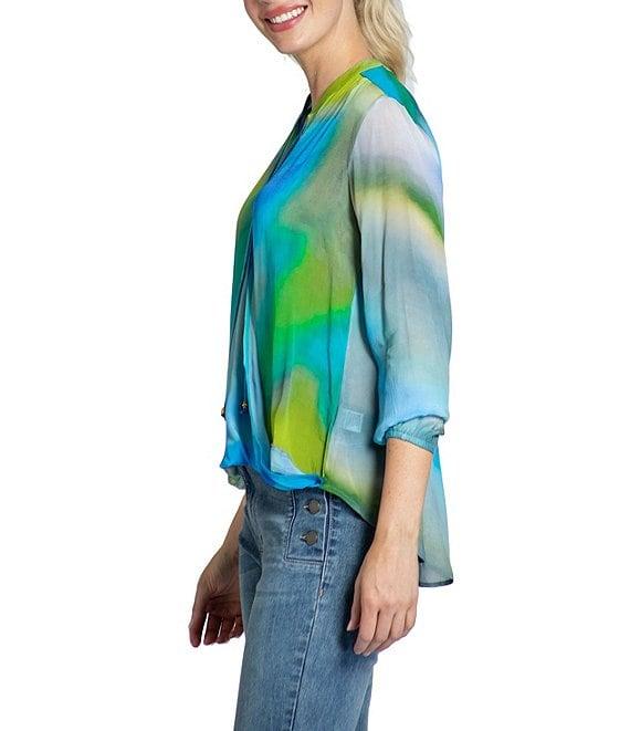 APNY Ombre V-Neck Long Sleeve Crossover Top Product Image
