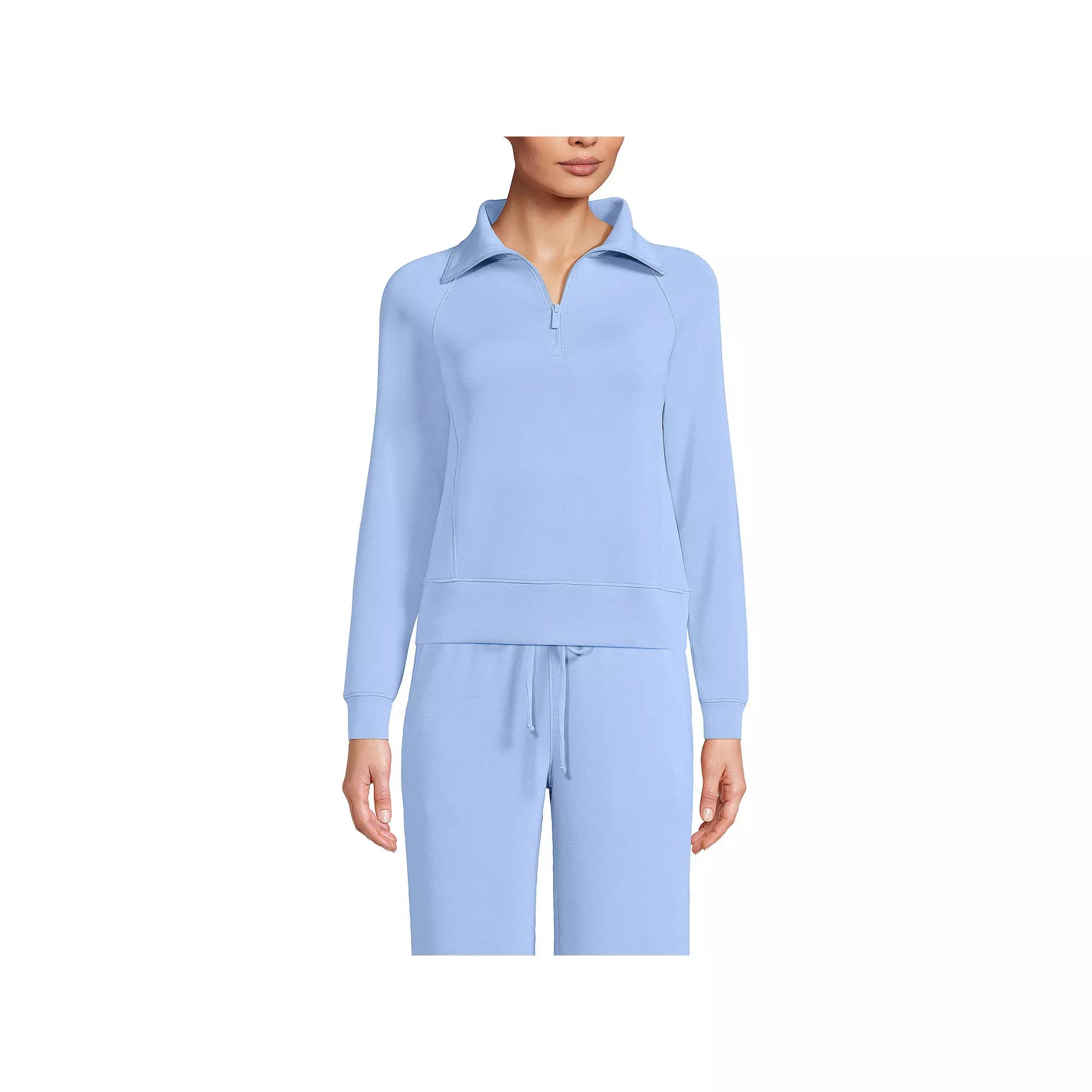 Women's Lands' End Long Sleeve Softest Touch Half-Zip Top,  Product Image