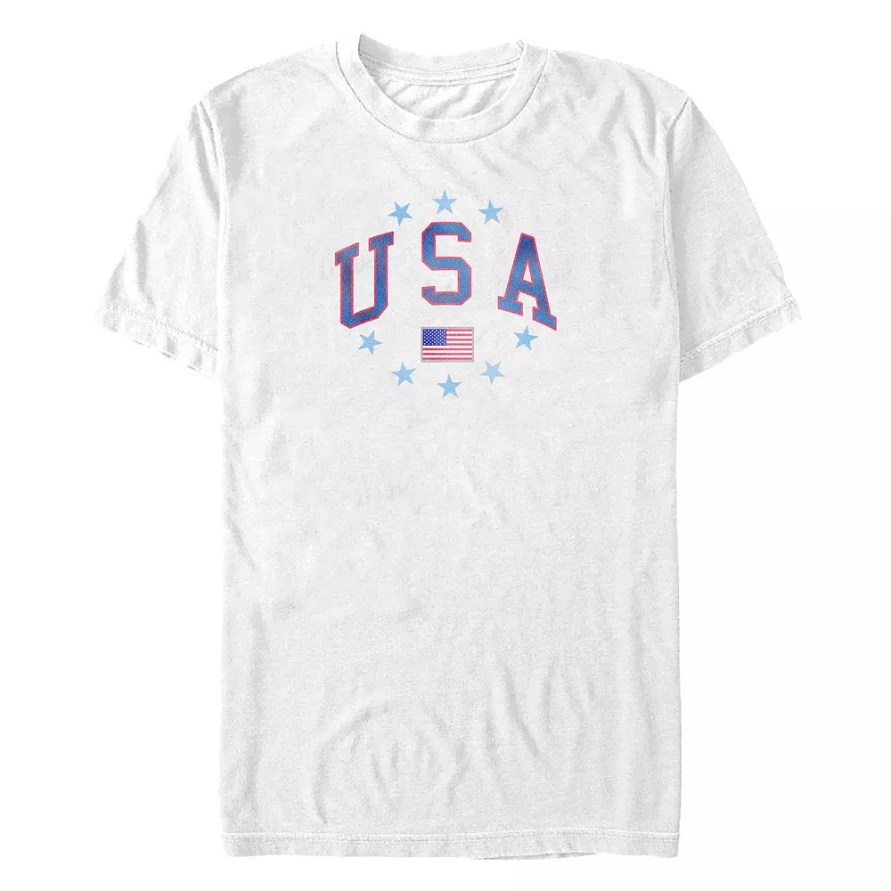 Big & Tall USA Stars Graphic Tee, Men's,  Product Image