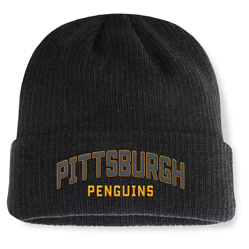 Men's Fanatics Black Pittsburgh Penguins Andee Cuffed Beanie Product Image