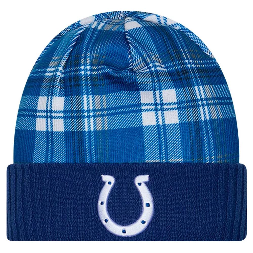 Men's New Era  Royal Indianapolis Colts Sideline Statement Cuffed Knit Hat, Blue Product Image