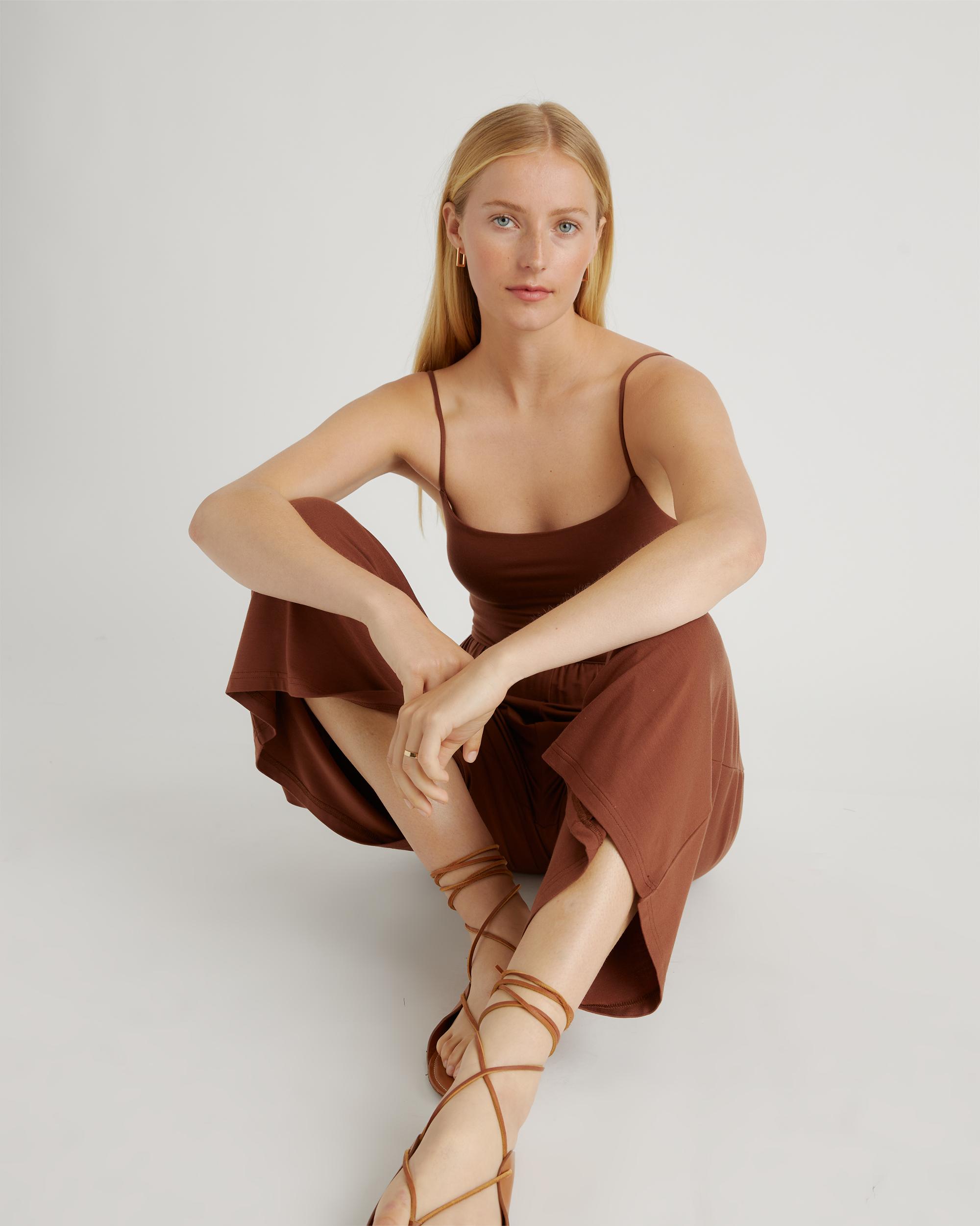 Quince | Women's Tencel Jersey Wide Leg Jumpsuit Product Image