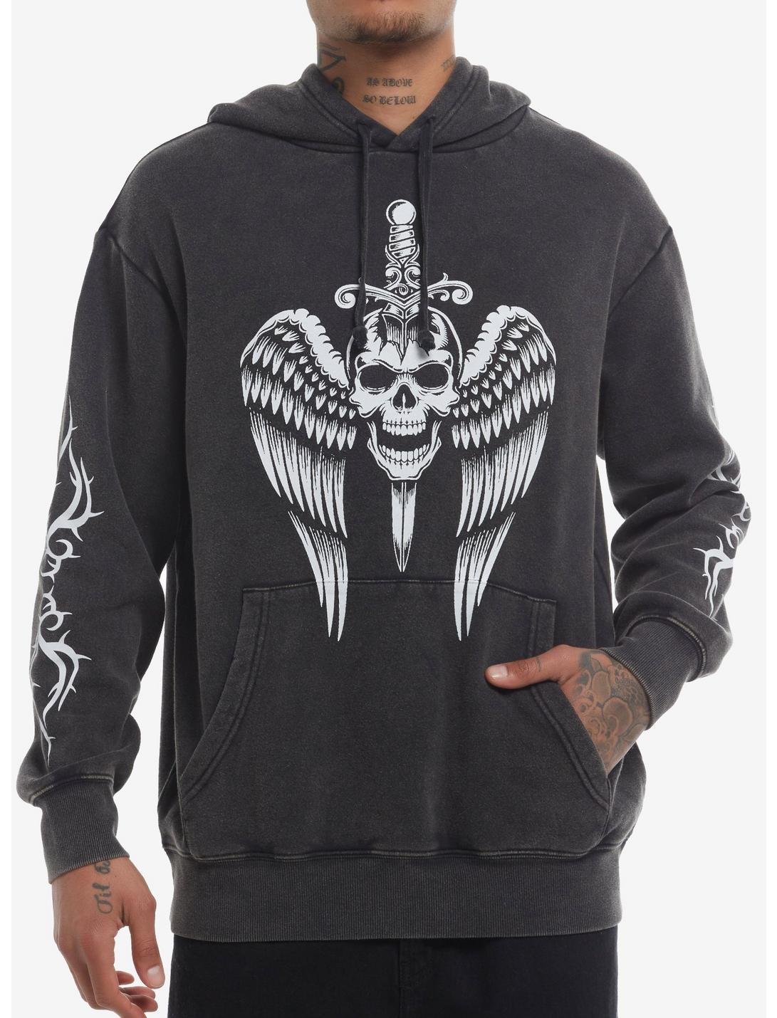 Winged Skull & Dagger Hoodie Product Image