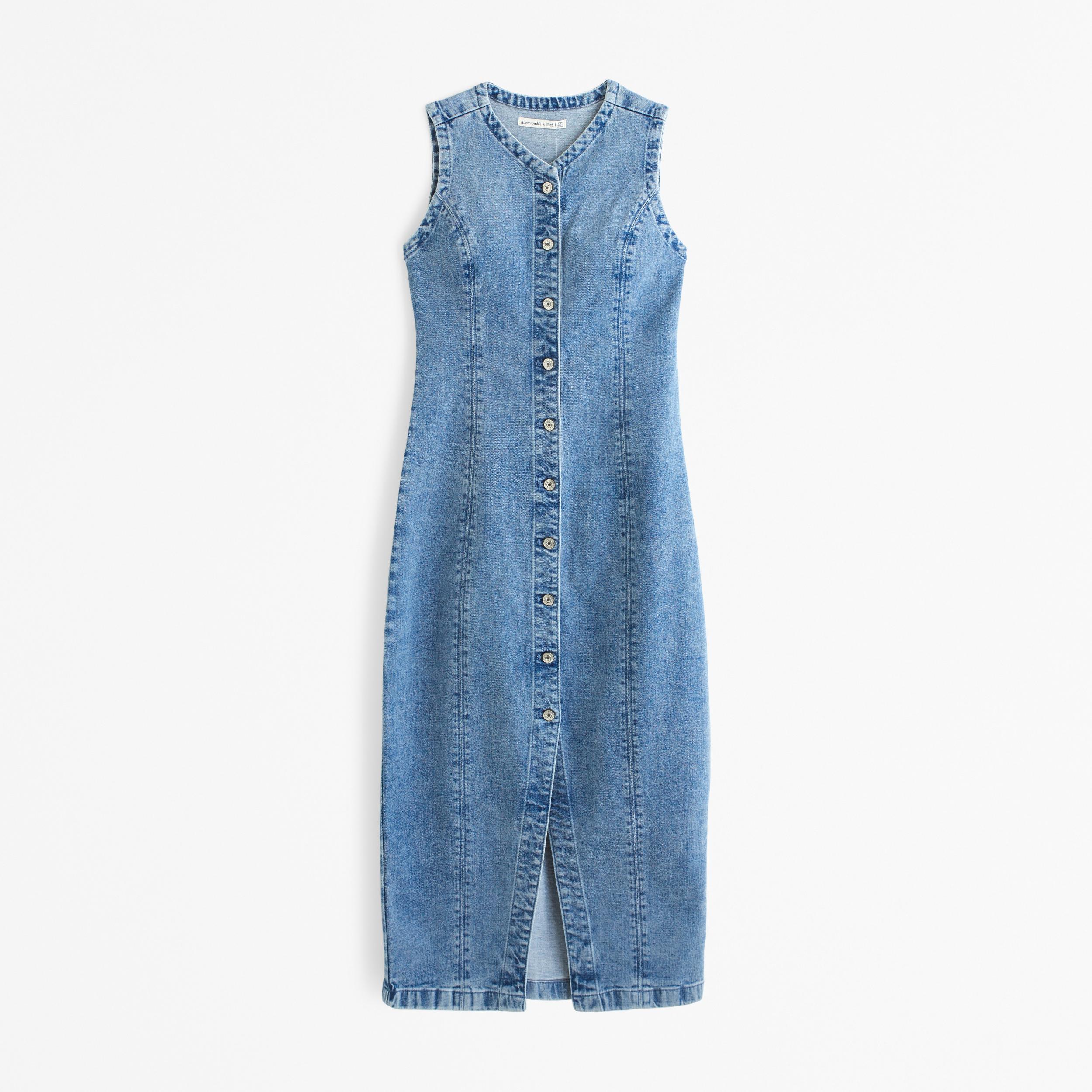 The A&F Mara High-Neck Vest Midi Dress Product Image