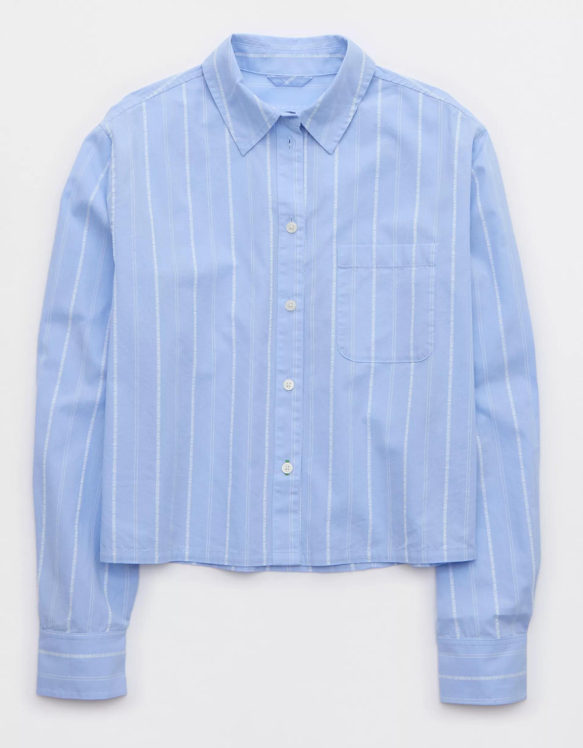 Aerie Off-Duty Poplin Pajama Shirt Product Image