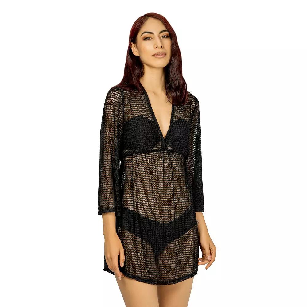 Women's Jordan Taylor Empire Sheer Swim Cover-Up Tunic,  Product Image