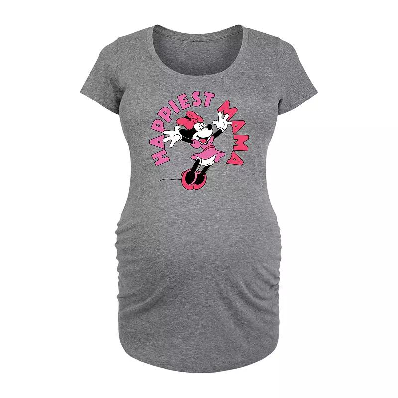 Disney's Minnie Mouse Maternity Happiest Mama Graphic Tee, Women's,  Product Image