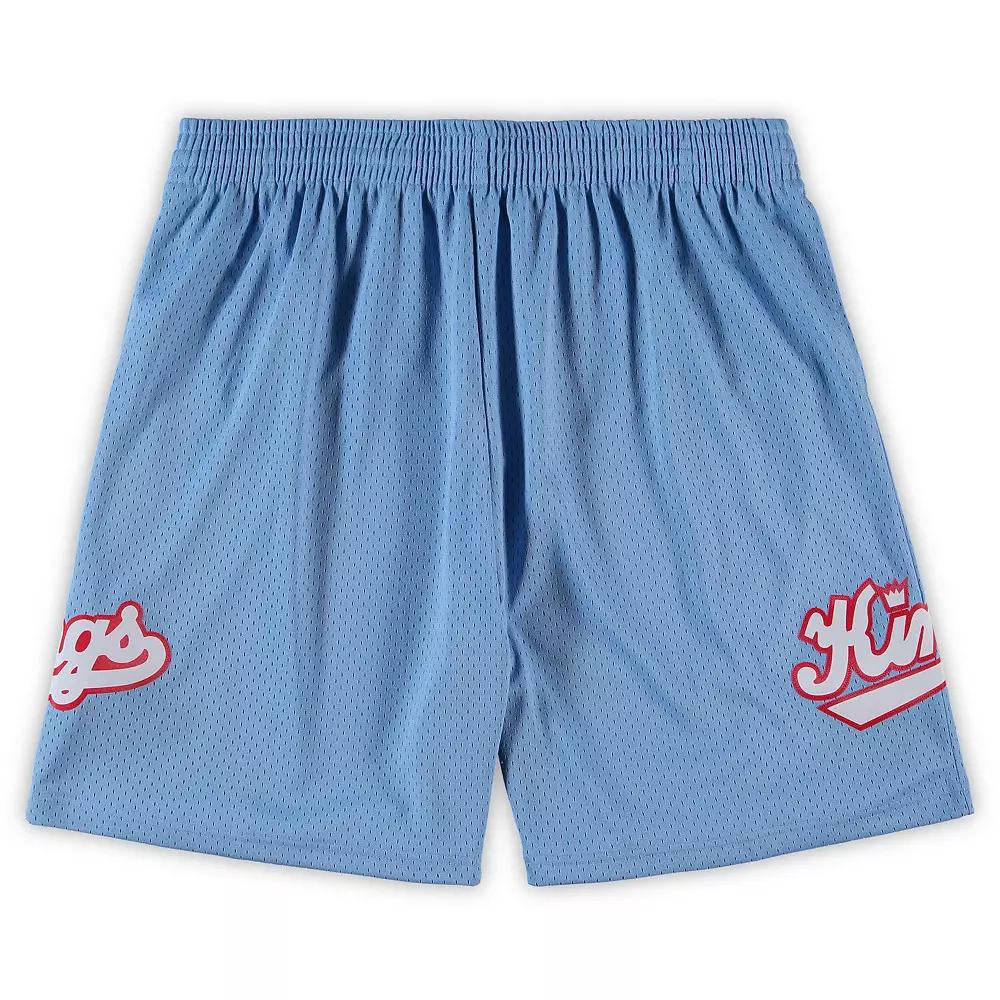 Men's Mitchell & Ness Light Blue Sacramento Kings Big & Tall Hardwood Classics Team Swingman Shorts,  Product Image