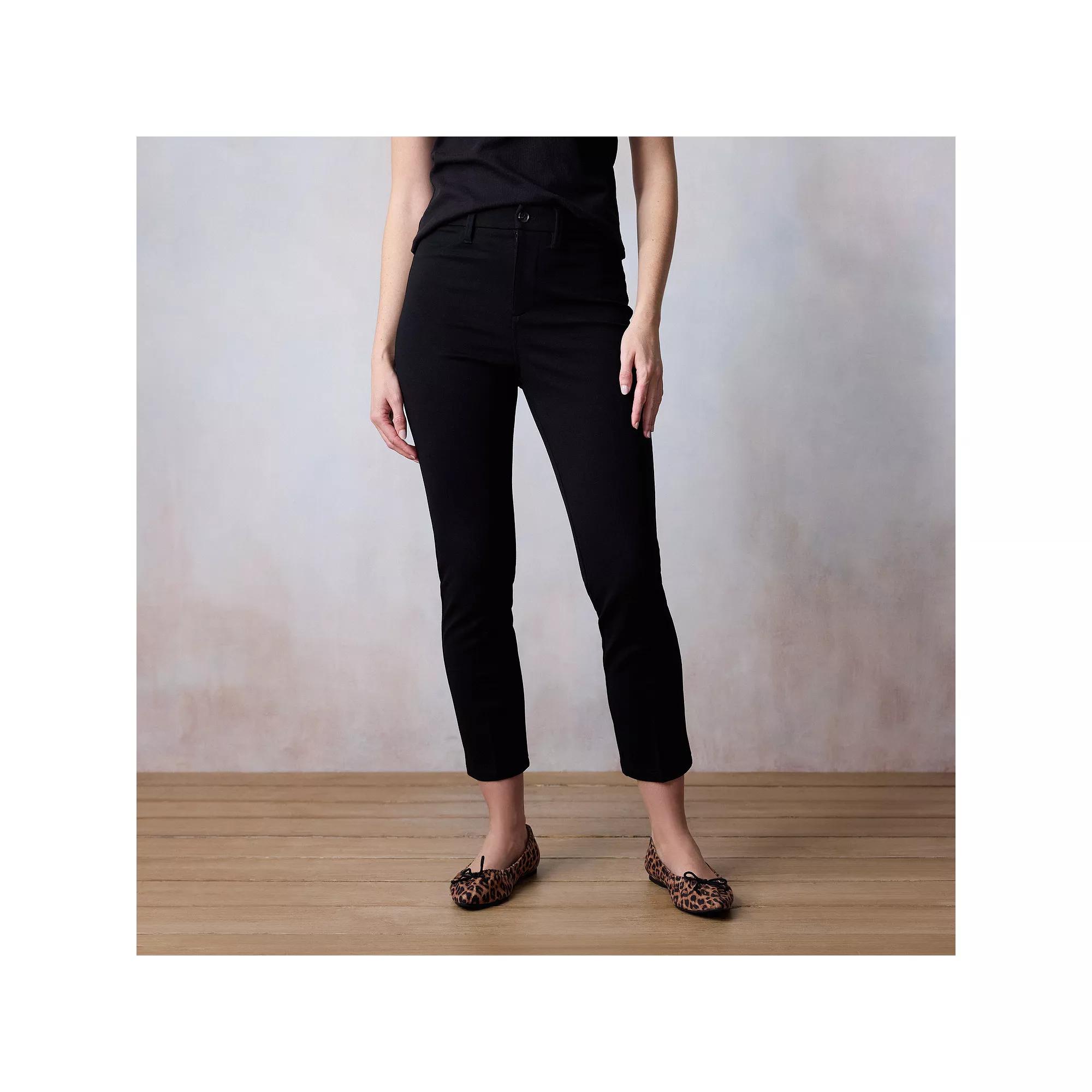 Women's LC Lauren Conrad High-Rise Skinny Ankle Ponte Pants,  Product Image