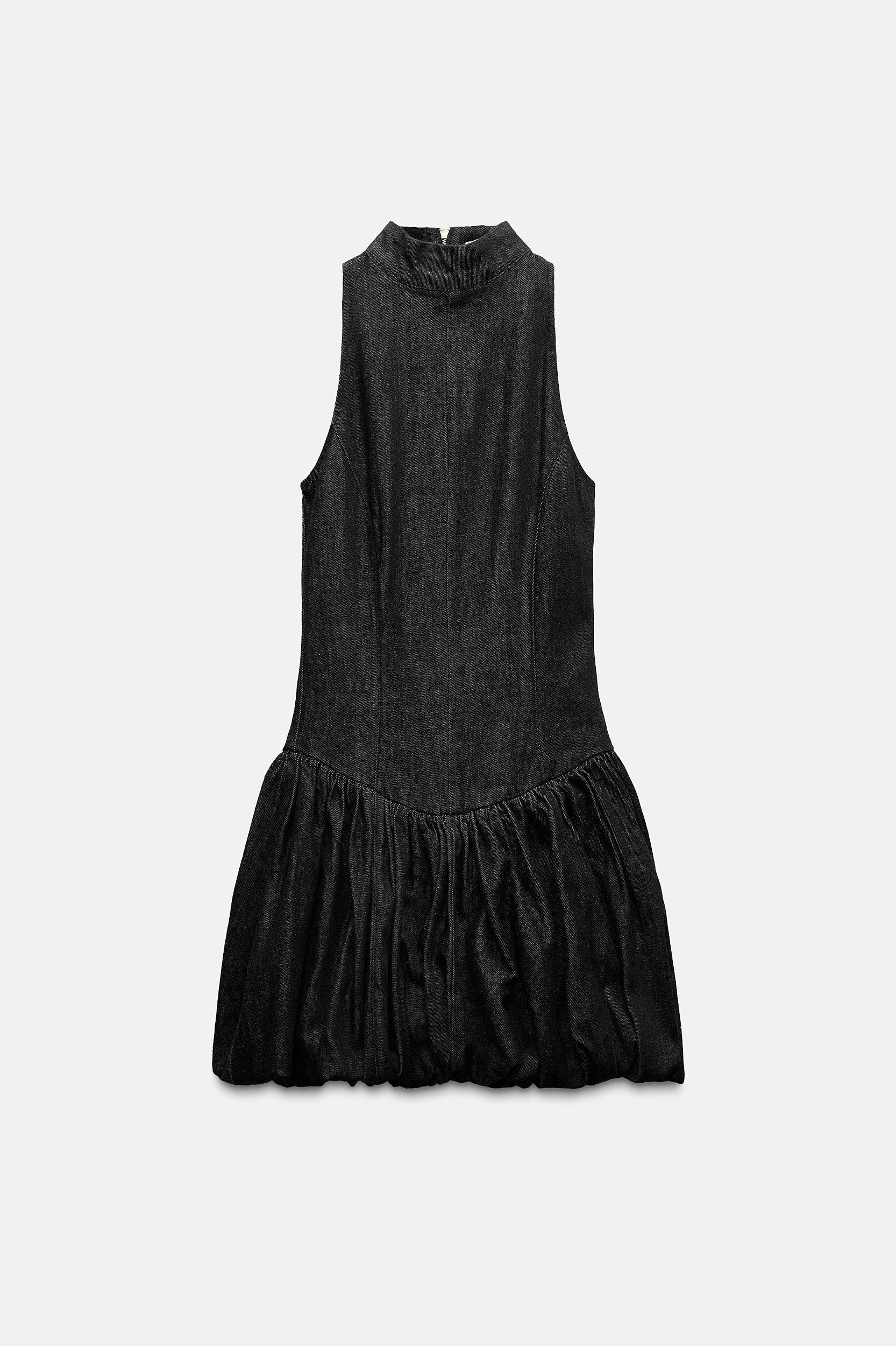 DENIM BALLOON DRESS TRF Product Image