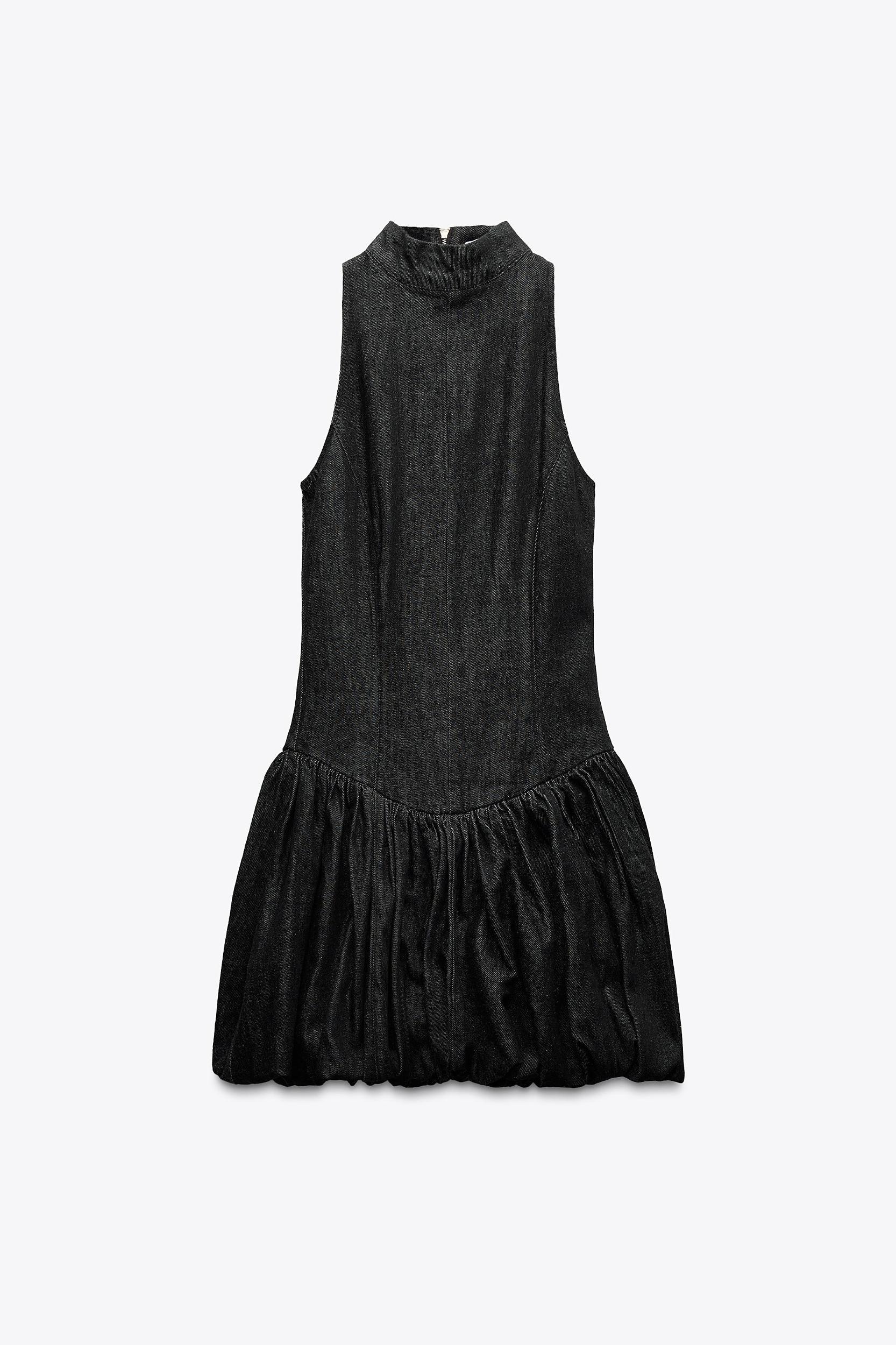 DENIM BALLOON DRESS TRF Product Image