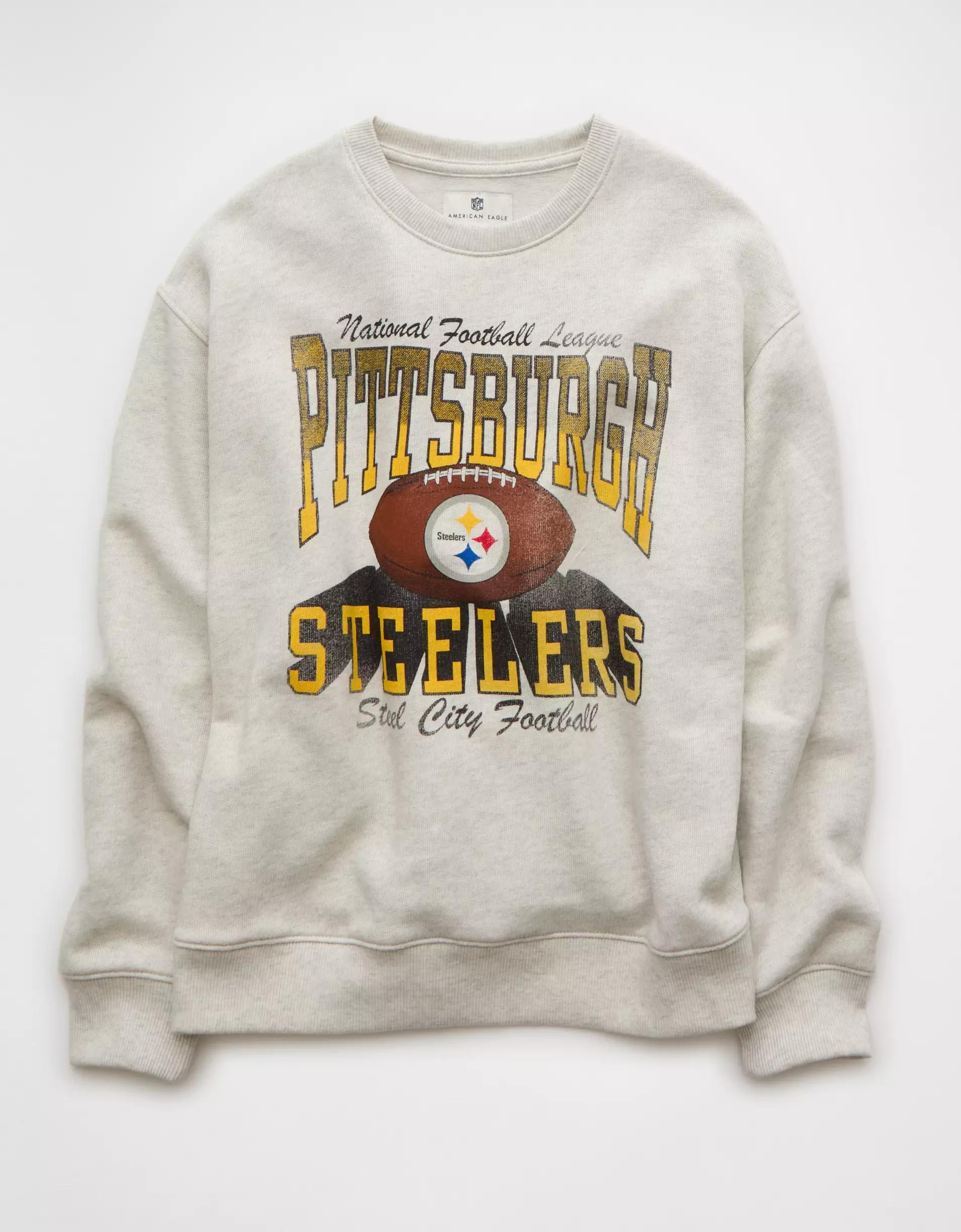 AE NFL Pittsburgh Steelers Graphic Relaxed Fit Sweatshirt Product Image
