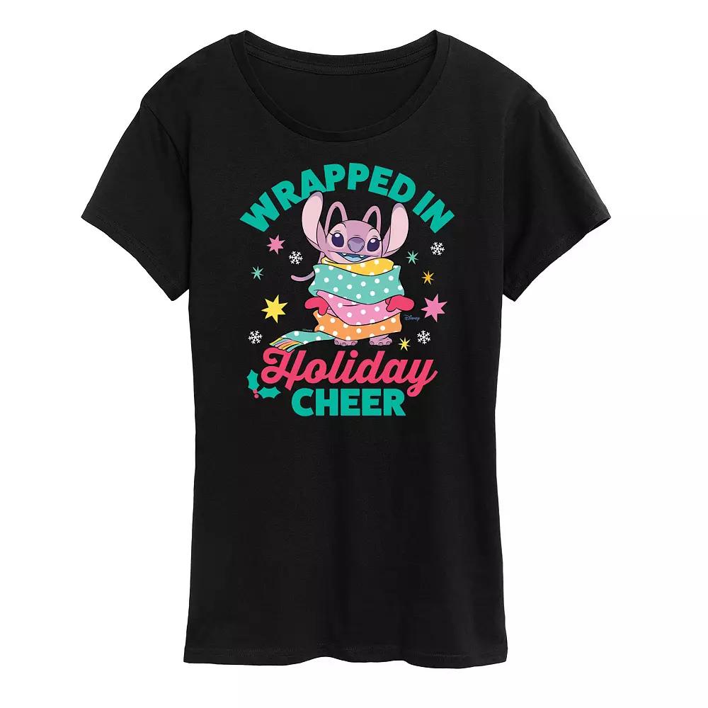 Disney's Lilo and Stitch Angel Women's Holiday Cheer Graphic Tee,  Product Image