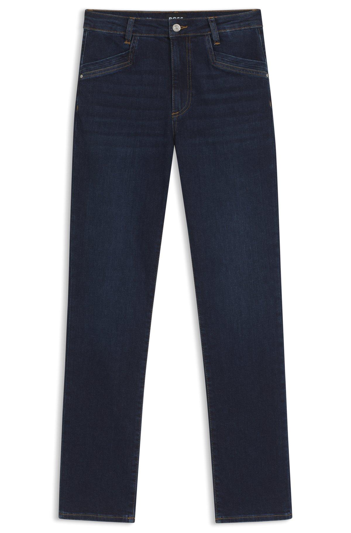 Slim-fit jeans in mid-blue stretch denim Product Image