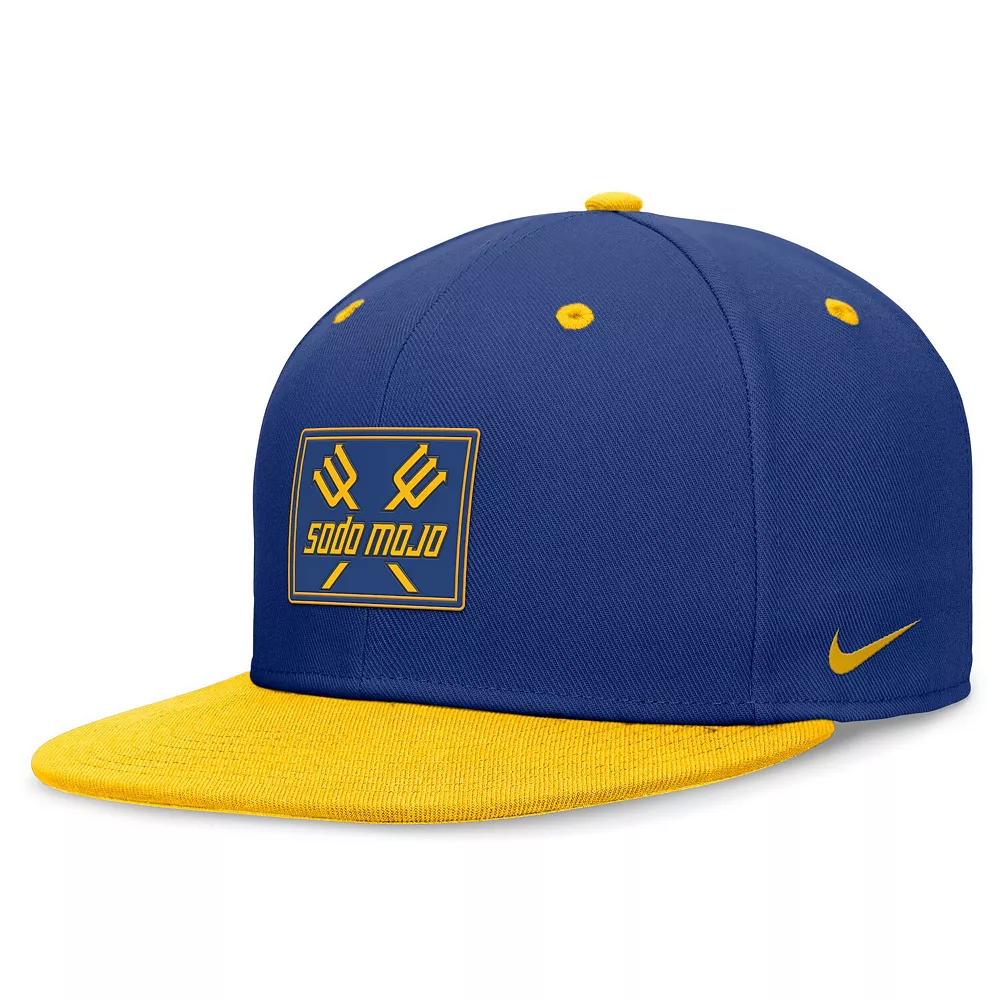 Men's Nike Royal/Gold Seattle Mariners City Connect True Fitted Hat, Size: 7, Blue Product Image