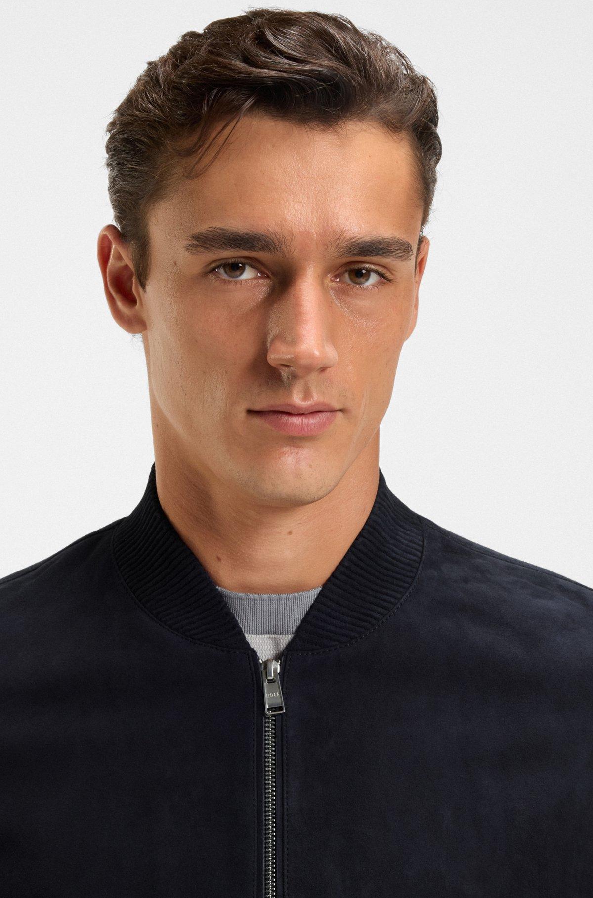 Regular-fit biker jacket in Metis suede Product Image