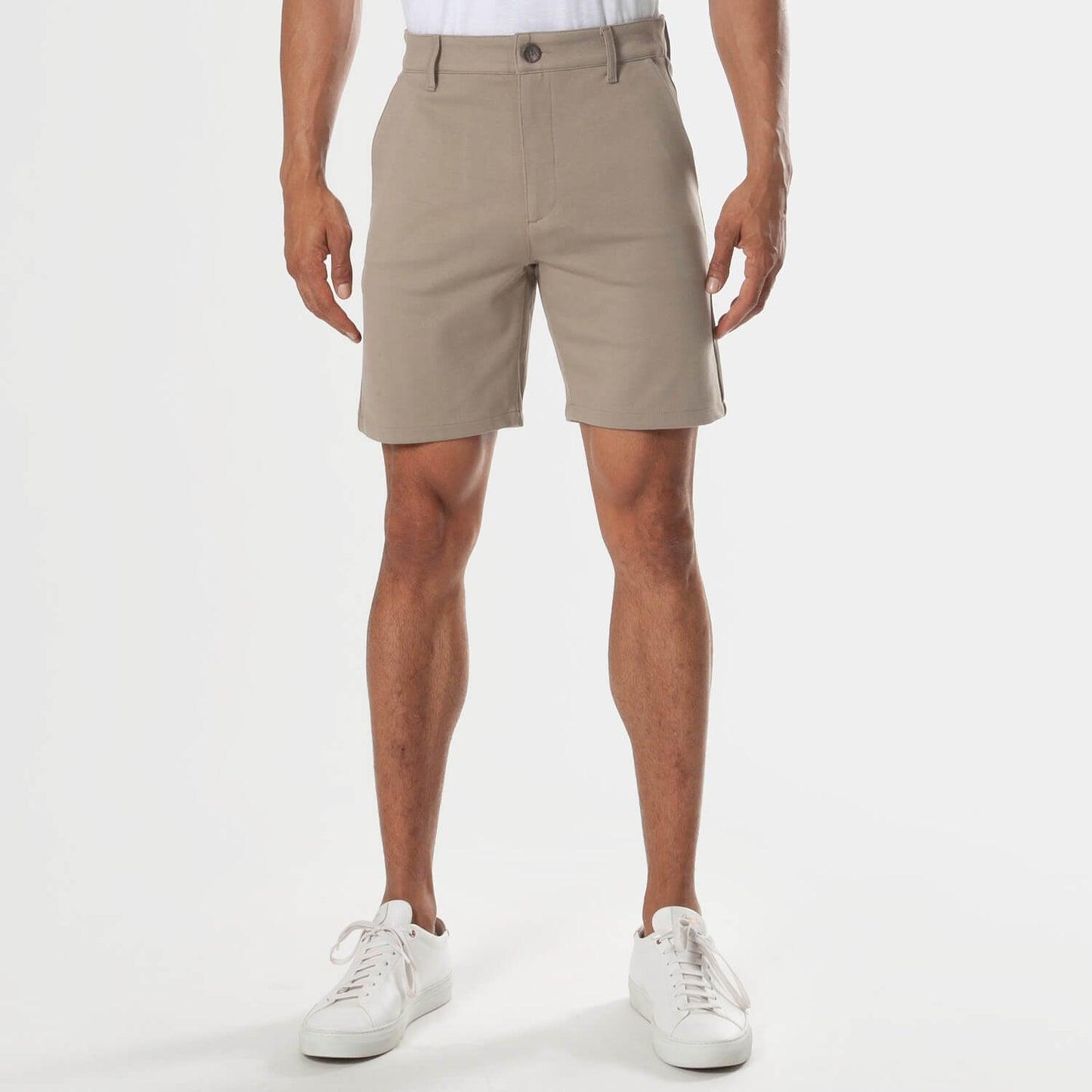 7" Khaki Comfort Knit Chino Shorts Product Image