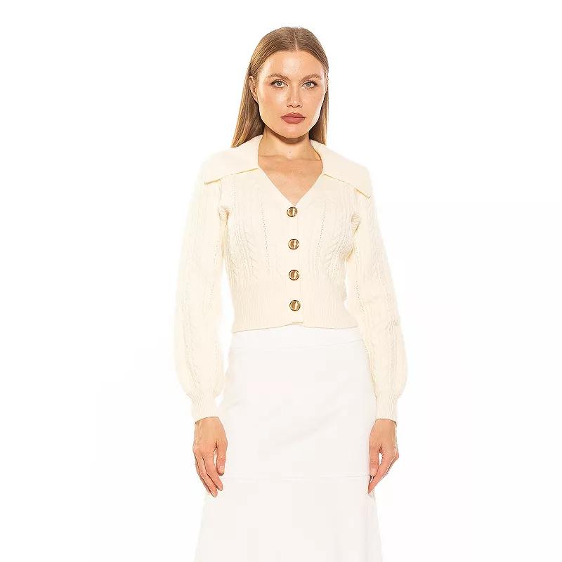 Women's ALEXIA ADMOR Hazel Cable Knit Cardigan,  Product Image