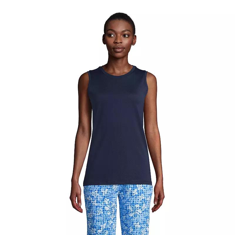 Women's Lands' End Supima Cotton Crewneck Tank,  Product Image