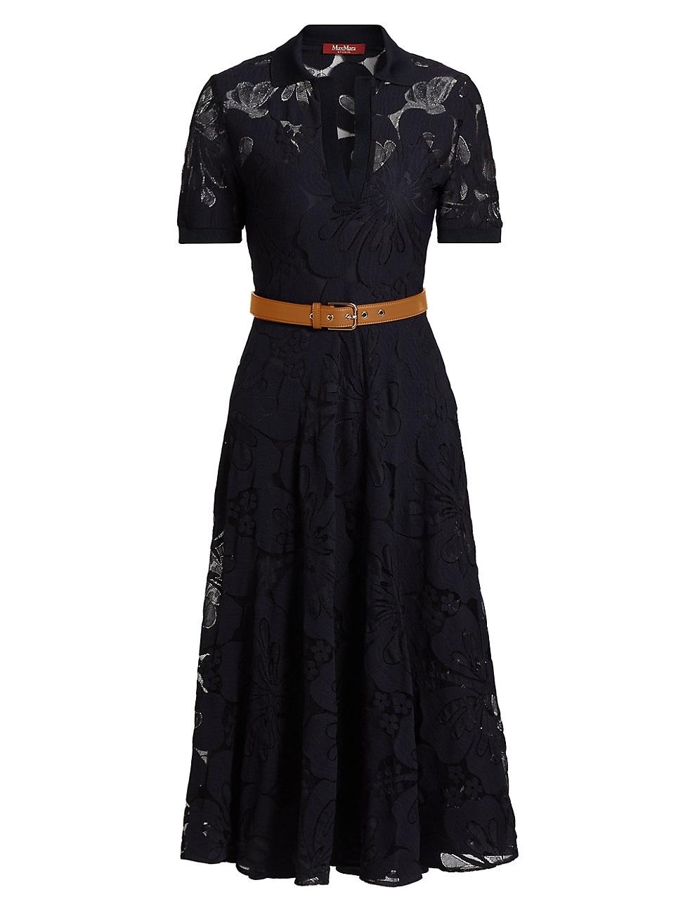 Womens Lambro Floral Lace Short-Sleeve Midi-Dress Product Image