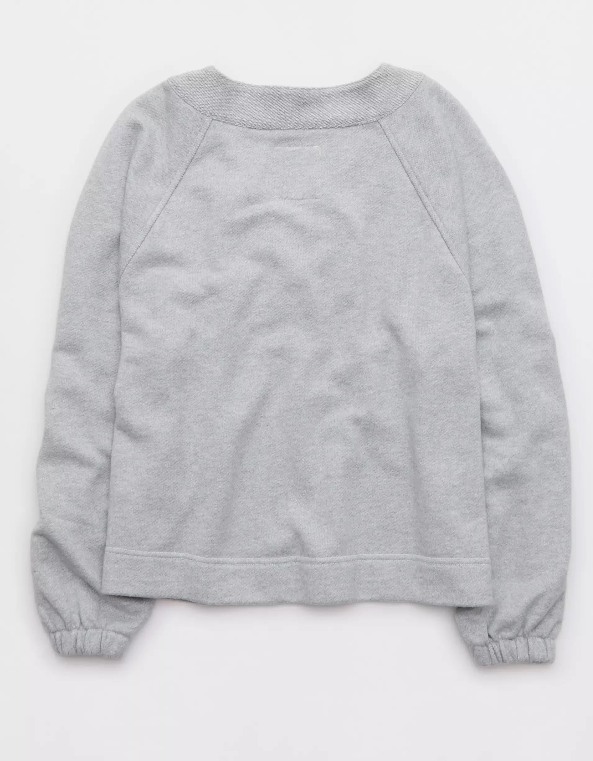 Aerie Lace Up Sweatshirt Product Image